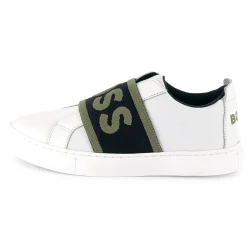 Clearance BOSS Baskets élastiquées bimatières BLANC