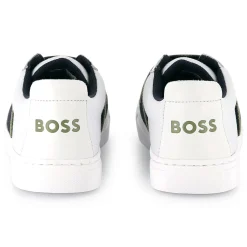 Clearance BOSS Baskets élastiquées bimatières BLANC