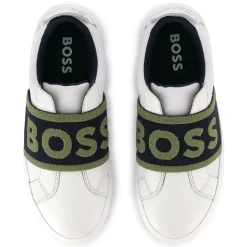 Clearance BOSS Baskets élastiquées bimatières BLANC