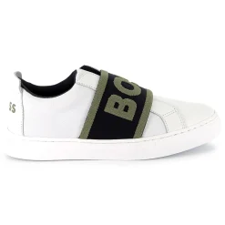Clearance BOSS Baskets élastiquées bimatières BLANC