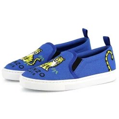 Best KENZO KIDS Baskets élastiquées en toile WAVE BLUE