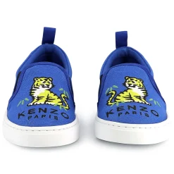 Best KENZO KIDS Baskets élastiquées en toile WAVE BLUE