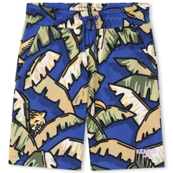 New KENZO KIDS Bermuda à taille élastiquée WAVE BLUE
