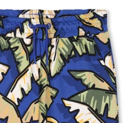 New KENZO KIDS Bermuda à taille élastiquée WAVE BLUE