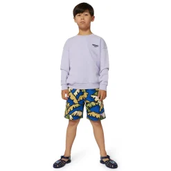New KENZO KIDS Bermuda à taille élastiquée WAVE BLUE