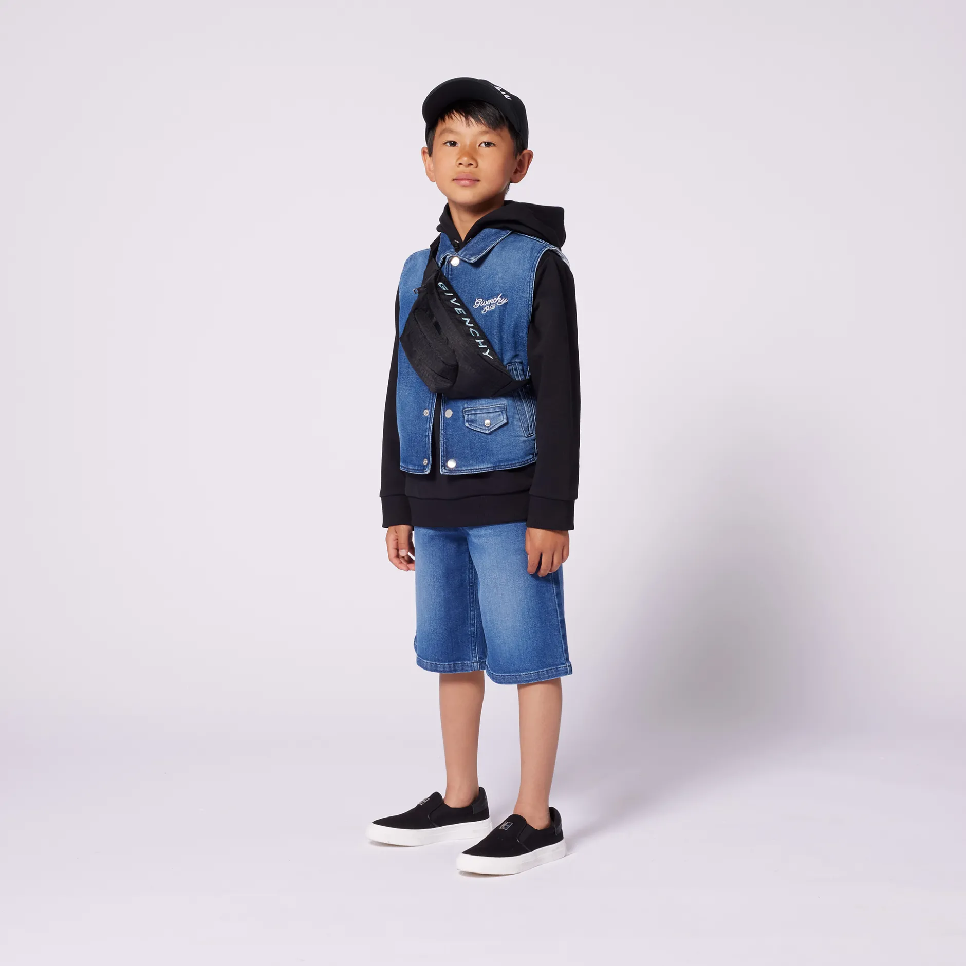 Best GIVENCHY Bermuda ajustable en jean DENIM BLUE