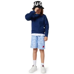 Clearance HUGO Bermuda de jogging effet jean INDIGO BLEU