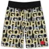 Outlet HUGO Bermuda de jogging en molleton NOIR JAUNE