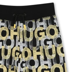 Outlet HUGO Bermuda de jogging en molleton NOIR JAUNE