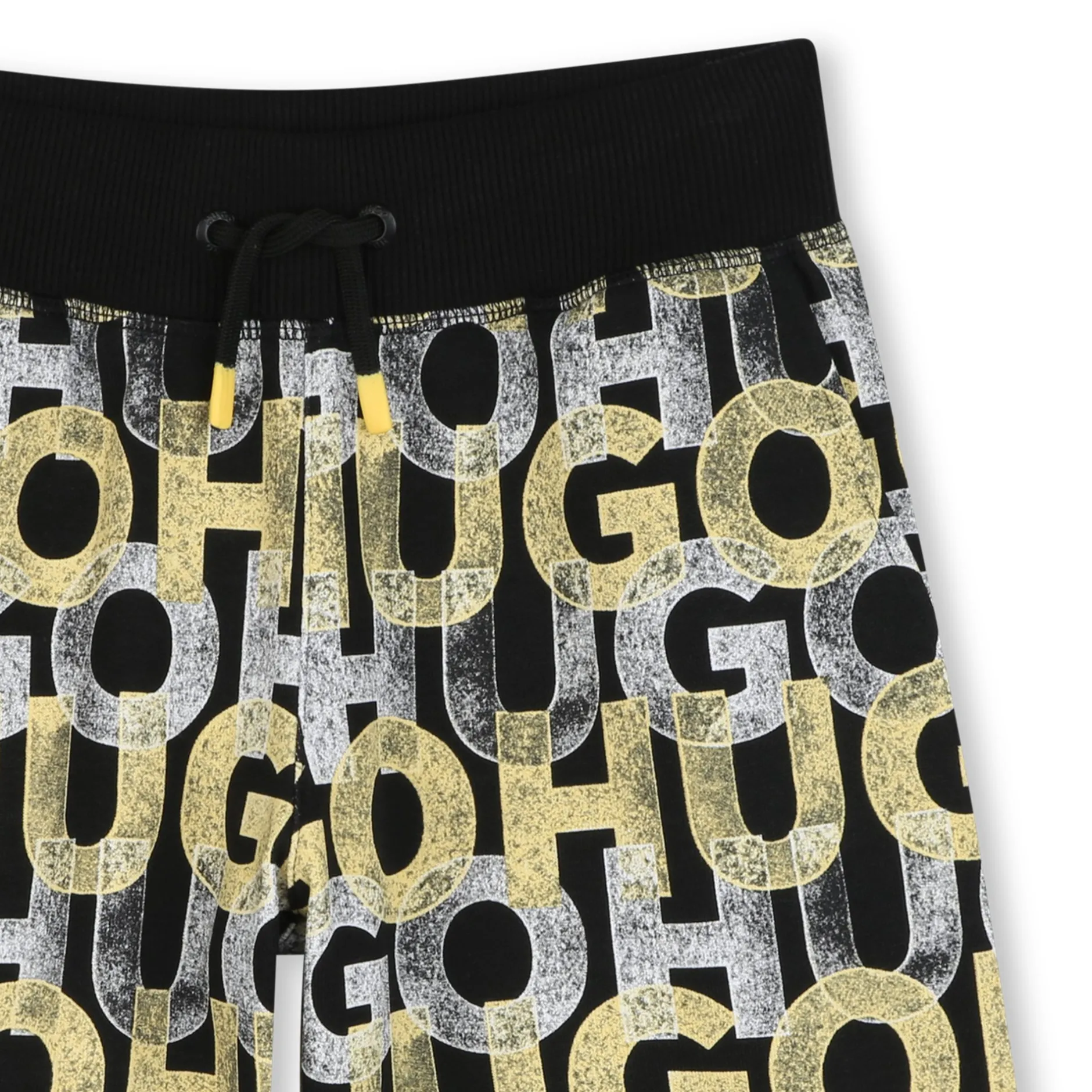 Outlet HUGO Bermuda de jogging en molleton NOIR JAUNE