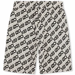 Fashion KENZO KIDS Bermuda de jogging imprimé OFFWHITE