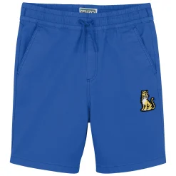 Outlet KENZO KIDS Bermuda en coton avec badge WAVE BLUE