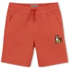Best KENZO KIDS Bermuda en coton avec badge ROUGE VIF