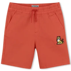 Best KENZO KIDS Bermuda en coton avec badge ROUGE VIF