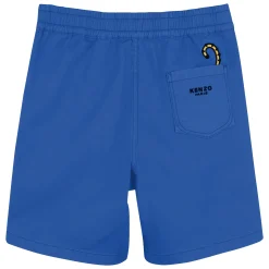 Outlet KENZO KIDS Bermuda en coton avec badge WAVE BLUE