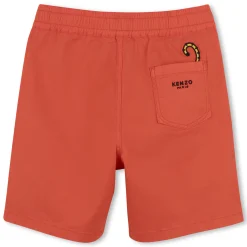 Best KENZO KIDS Bermuda en coton avec badge ROUGE VIF