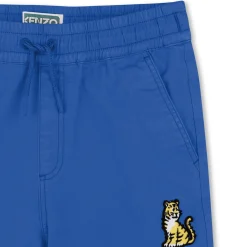 Outlet KENZO KIDS Bermuda en coton avec badge WAVE BLUE