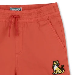Best KENZO KIDS Bermuda en coton avec badge ROUGE VIF