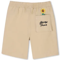 New KENZO KIDS Bermuda en coton avec broderie CORDE