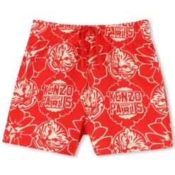 Discount KENZO KIDS Bermuda en coton imprimé ROUGE VIF