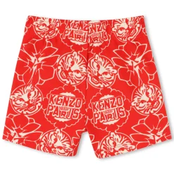 Discount KENZO KIDS Bermuda en coton imprimé ROUGE VIF
