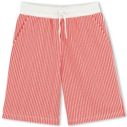 Fashion KENZO KIDS Bermuda en coton rayé ROUGE VIF