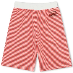 Fashion KENZO KIDS Bermuda en coton rayé ROUGE VIF