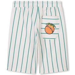 New KENZO KIDS Bermuda en coton rayé LODEN