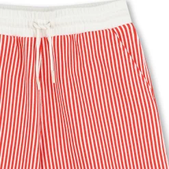 Fashion KENZO KIDS Bermuda en coton rayé ROUGE VIF