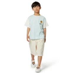 Best KENZO KIDS Bermuda en coton uni PALE TRENCH