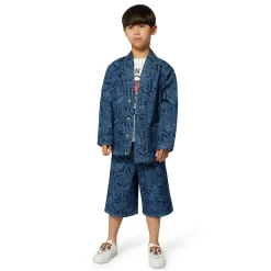 Discount KENZO KIDS Bermuda en jean imprimé LASER