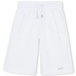 Sale BOSS Bermuda en molleton uni BLANC
