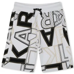 Outlet KARL LAGERFELD KIDS Bermuda imprimé BLANC NOIR