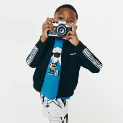 Outlet KARL LAGERFELD KIDS Bermuda imprimé BLANC NOIR