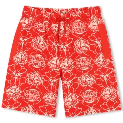 Discount KENZO KIDS Bermuda imprimé japonisant ROUGE VIF