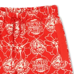Discount KENZO KIDS Bermuda imprimé japonisant ROUGE VIF