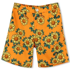 Discount KENZO KIDS Bermuda imprimé satin de coton ORANGE