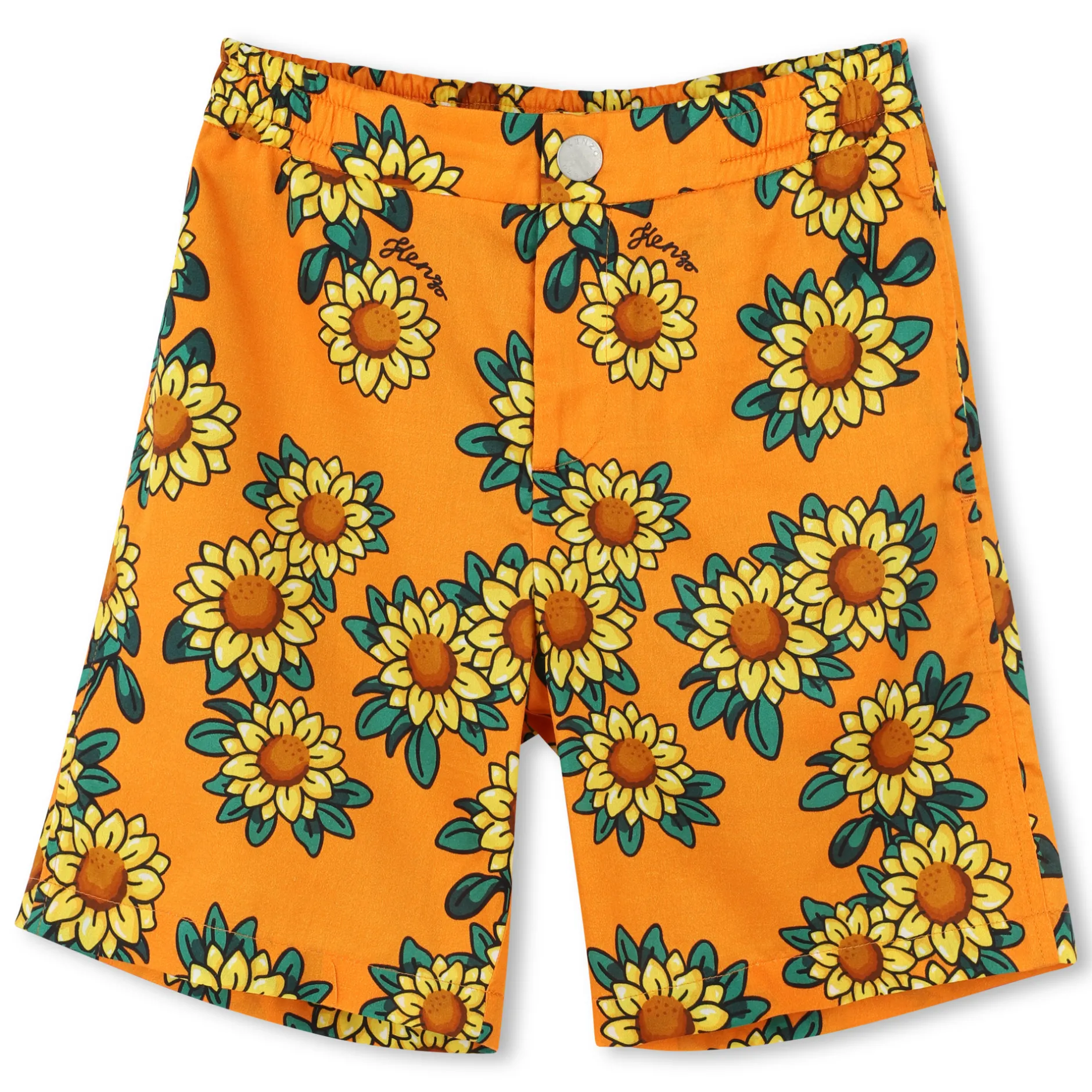 Discount KENZO KIDS Bermuda imprimé satin de coton ORANGE