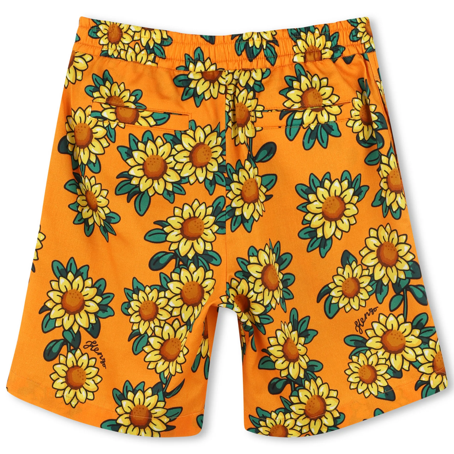 Discount KENZO KIDS Bermuda imprimé satin de coton ORANGE