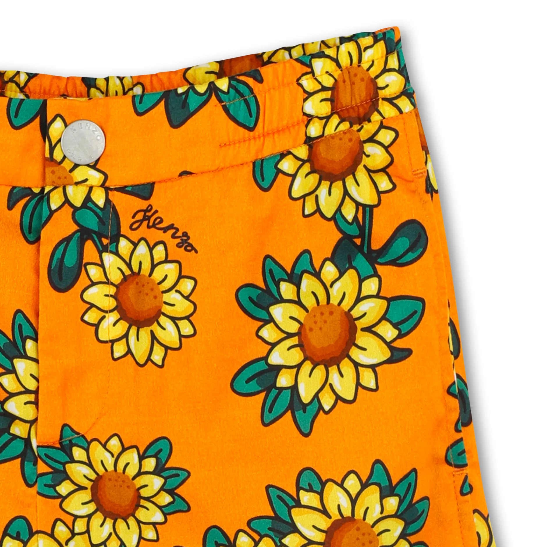 Discount KENZO KIDS Bermuda imprimé satin de coton ORANGE