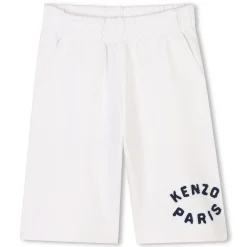Hot KENZO KIDS Bermuda molletonné en coton OFFWHITE