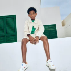 Fashion KENZO KIDS Bermuda rayé avec badges PALE TRENCH