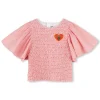 Hot KENZO KIDS Blouse en coton ROUGE VIF