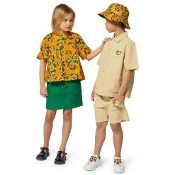 Fashion KENZO KIDS Blouse en satin de coton ORANGE