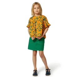 Fashion KENZO KIDS Blouse en satin de coton ORANGE
