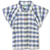 Clearance KENZO KIDS Blouse manches courtes coton WAVE BLUE