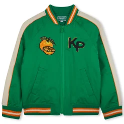 Clearance KENZO KIDS Blouson en satin de coton LODEN