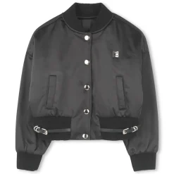 Hot GIVENCHY Blouson pressionné en satin BLACK