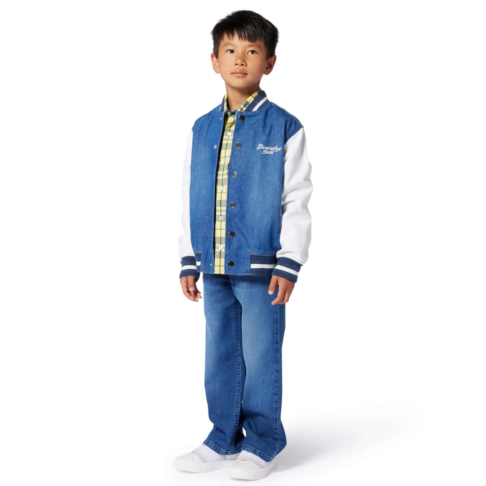 Outlet GIVENCHY Bomber bicolore esprit collège DENIM BLUE