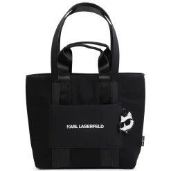 Hot KARL LAGERFELD KIDS Cabas avec badge CHOUPETTE BLACK